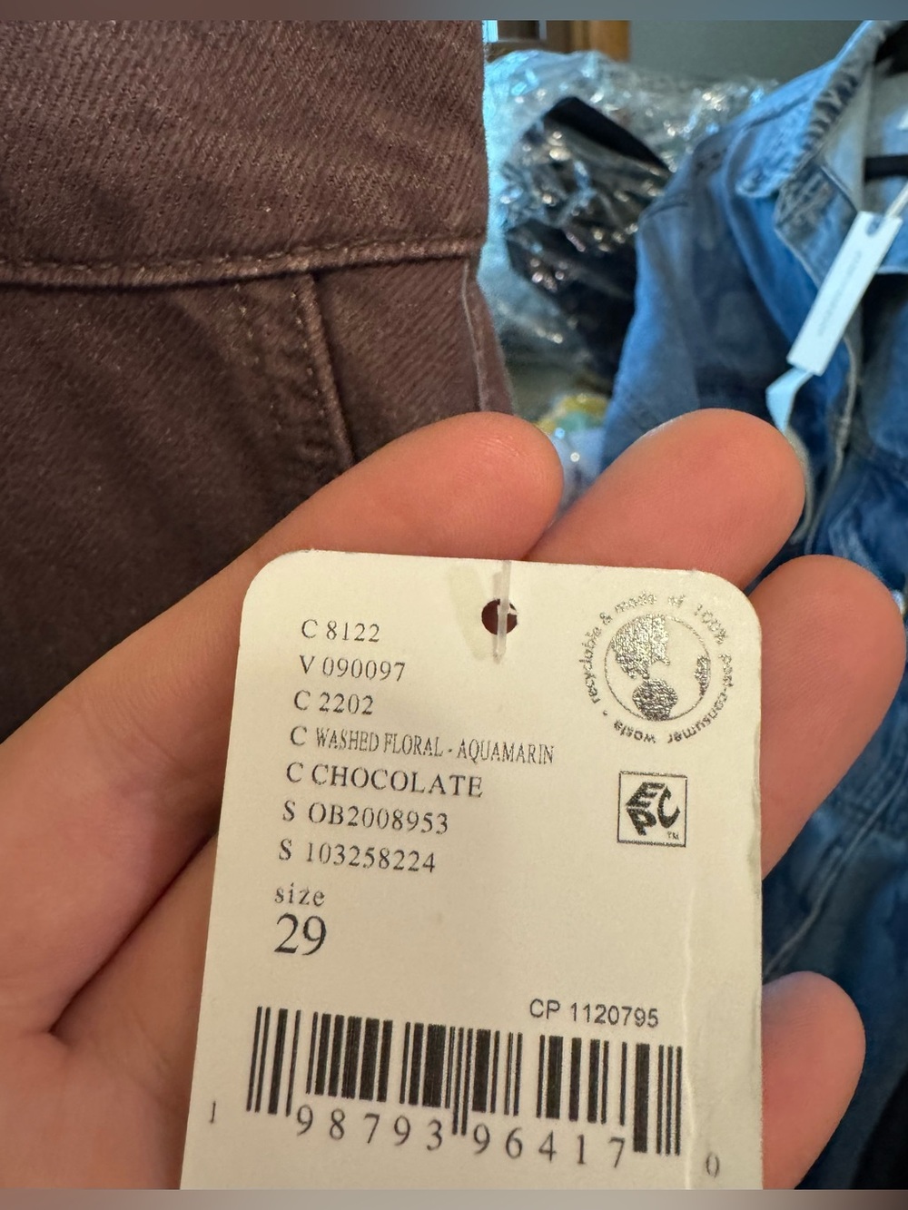 NWT Free People We The Free Good Luck Printed Barrel Jeans - Washed Floral - 29 - Picture 15 of 15